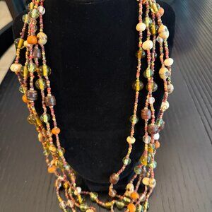 Necklace - art glass bead